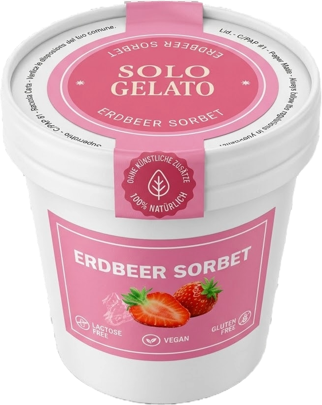 Familienbecher ERDBEER-SORBET