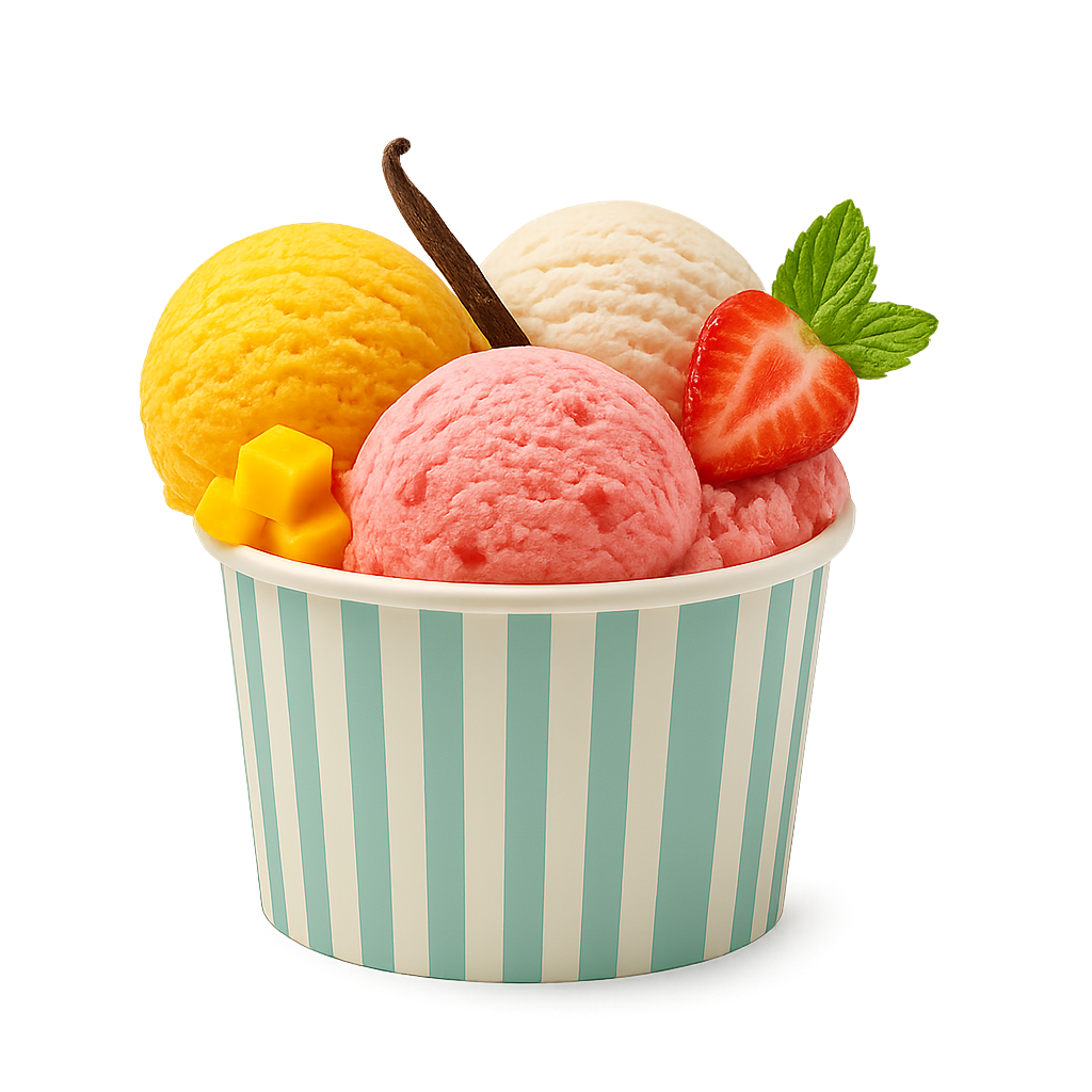 Pappbecher 210ml (2-3 Eiskugeln)